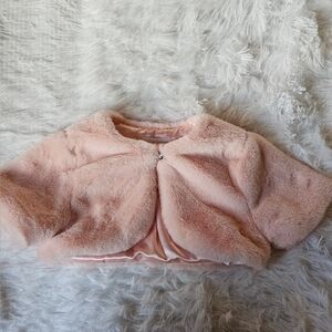 Pink Faux Fur Kids Jacket Nwt 4